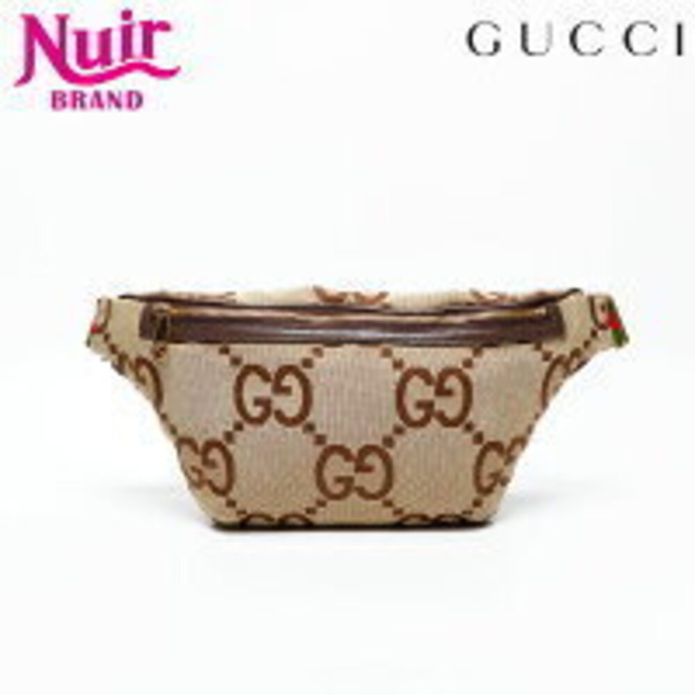 Gucci Jumbo GG Canvas Body Bum Crossbody Belt Bag Waist Brown